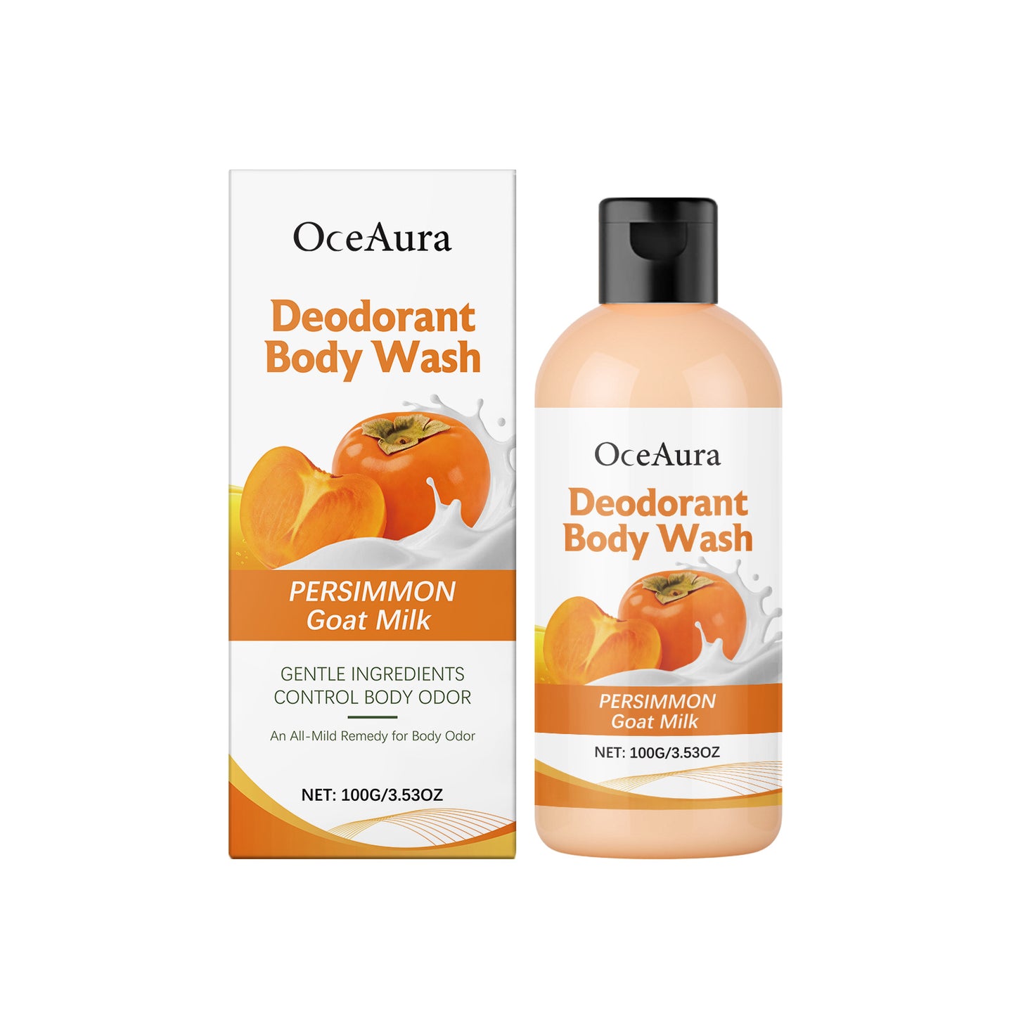 Persimmon Refreshing Body Wash Gentle Cleansing Moisturizing Smooth Skin