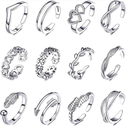 Personality Hollow Love Retro Women's Foot Ring
