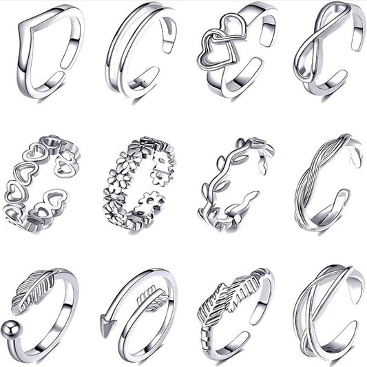 Personality Hollow Love Retro Women's Foot Ring