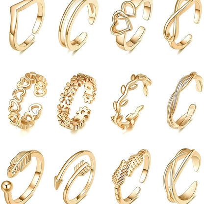 Personality Hollow Love Retro Women's Foot Ring