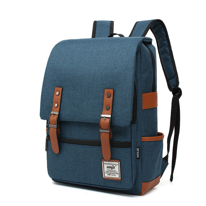 personality retro men and women outdoor canvas large travel backpack