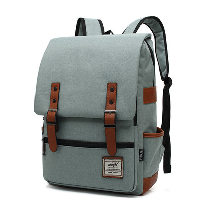 personality retro men and women outdoor canvas large travel backpack