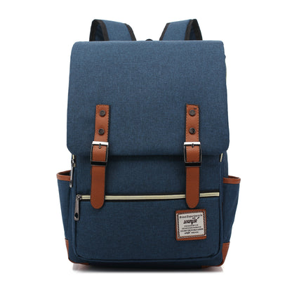 personality retro men and women outdoor canvas large travel backpack
