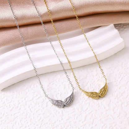 Personalized Angel Wing Pendant Necklace