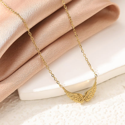 Personalized Angel Wing Pendant Necklace