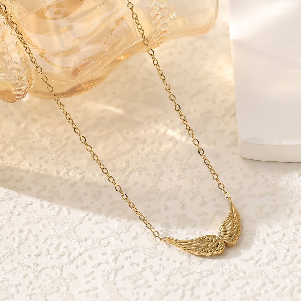 Personalized Angel Wing Pendant Necklace