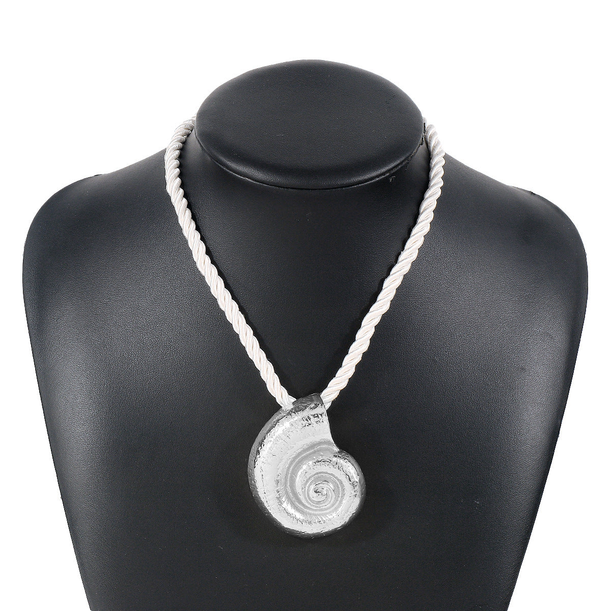 Personalized conch and starfish pendant necklace earrings