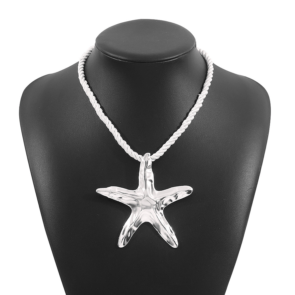 Personalized conch and starfish pendant necklace earrings
