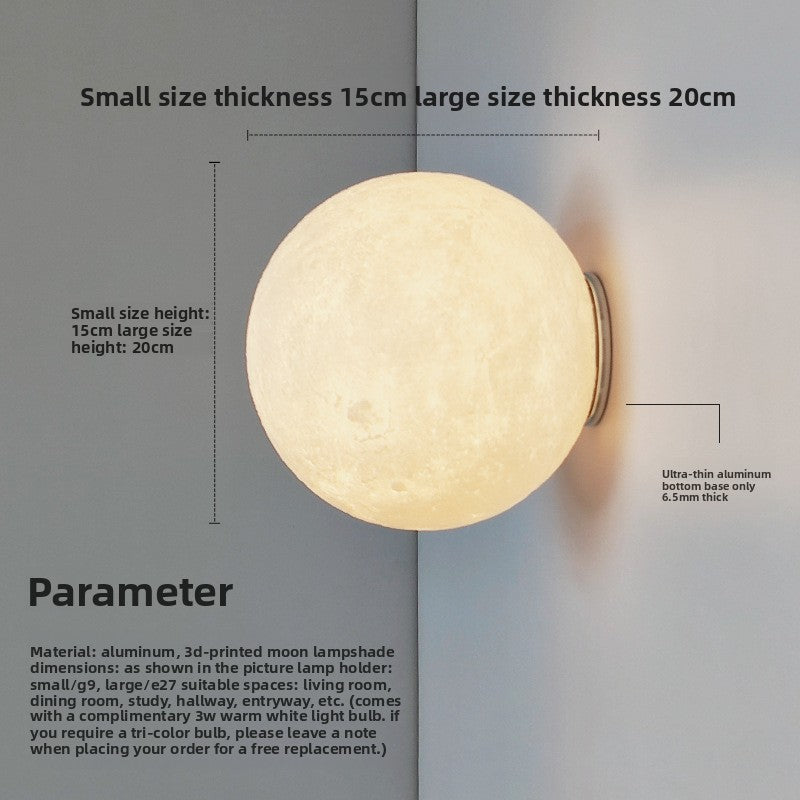 Personalized Creative 3D Printing Moon Wall Lamp
