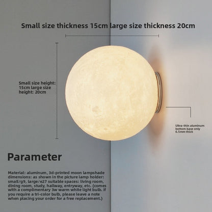 Personalized Creative 3D Printing Moon Wall Lamp
