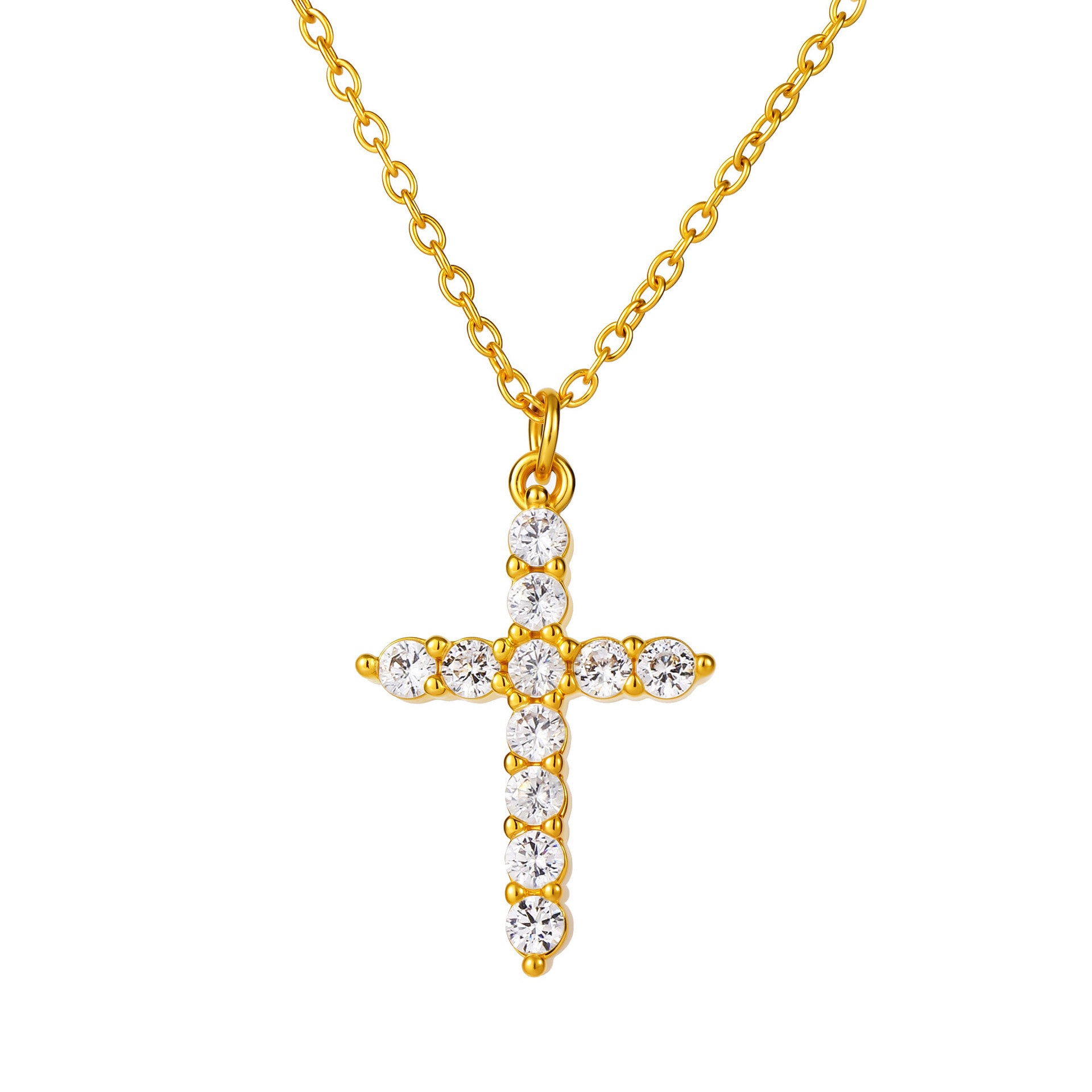 Personalized cross necklace