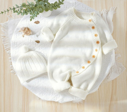Personalized Embroidery Baby Romper Suit with Hat