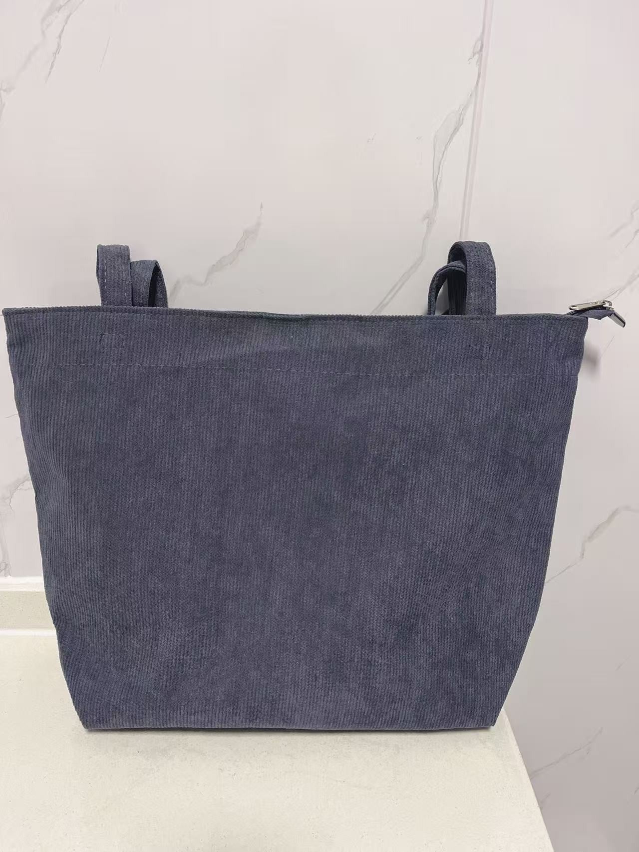 Personalized Embroidery Corduroy Tote Bag