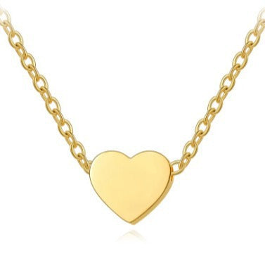 Personalized Heart Letter Pendant Stainless Steel Necklace