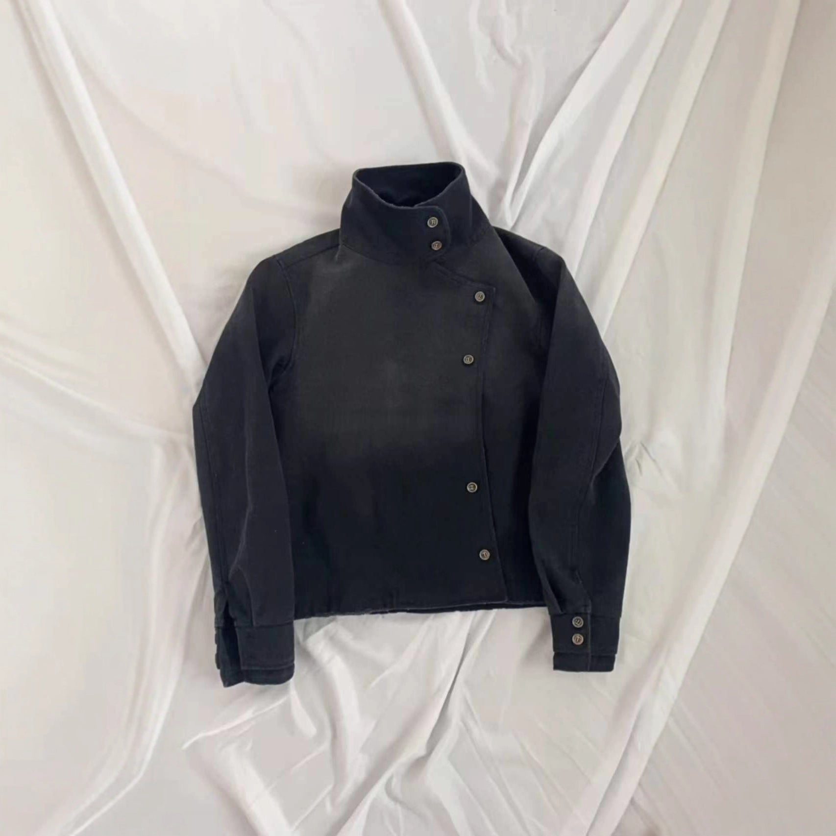 Personalized heavyweight washed denim jacket