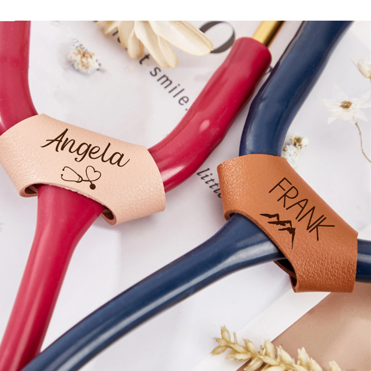 Personalized Leather Stethoscope Name Tag