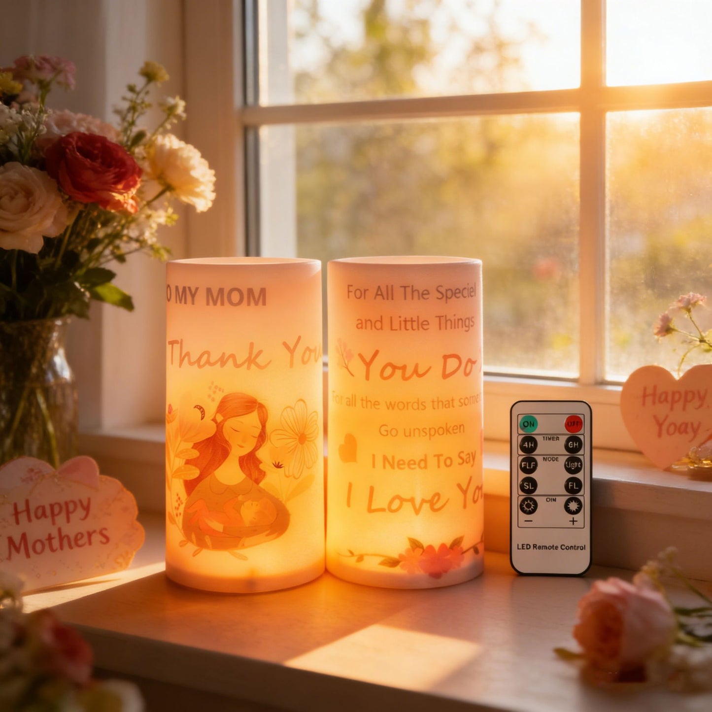Personalized LED Electronic Candle with Remote Control