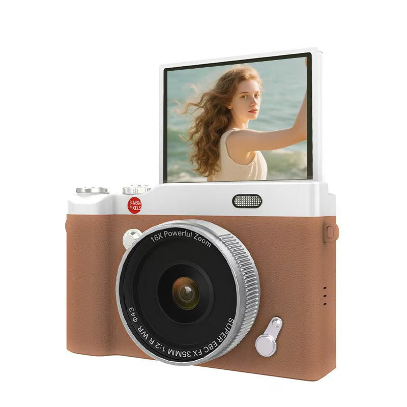 Personalized New Student Camera Retro Ccd High-Definition Flip-Screen Entry-Level Slr Camera 4K High-Pixel Dual Camera