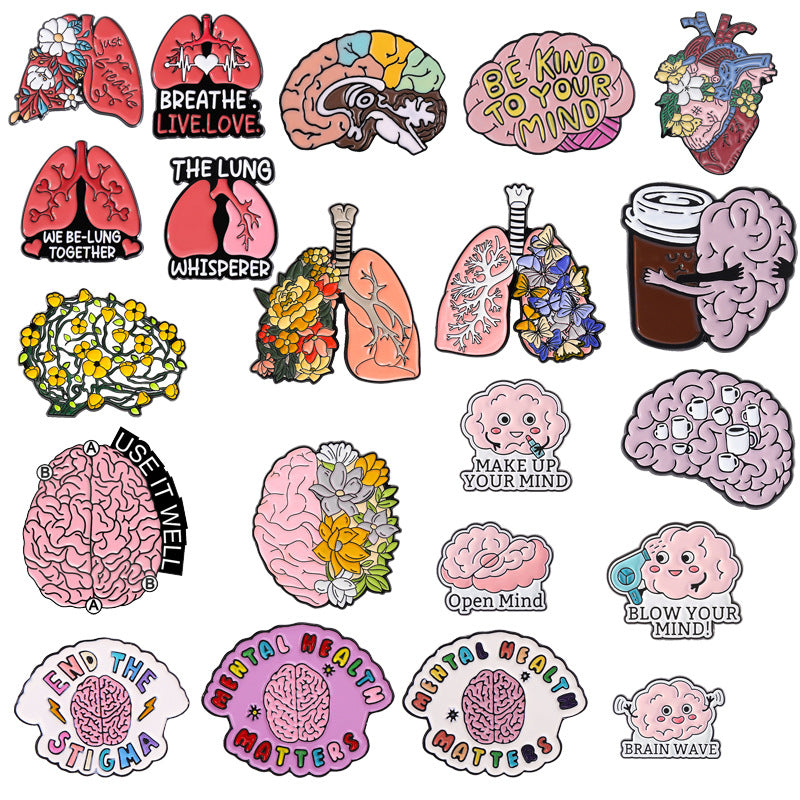 Personalized Organ Shape Brooch