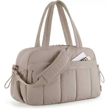 Personalized Quilted Travel Handbag with Embroidery