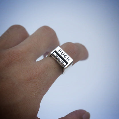 Personalized Rotatable Adjustable Letter Ring