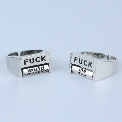 Personalized Rotatable Adjustable Letter Ring