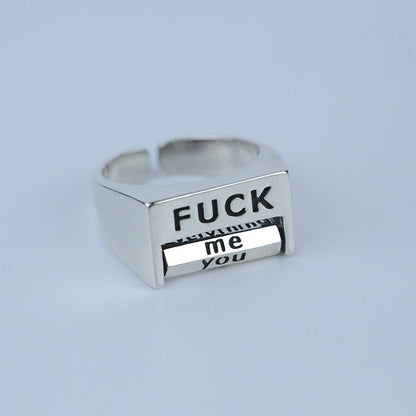 Personalized Rotatable Adjustable Letter Ring