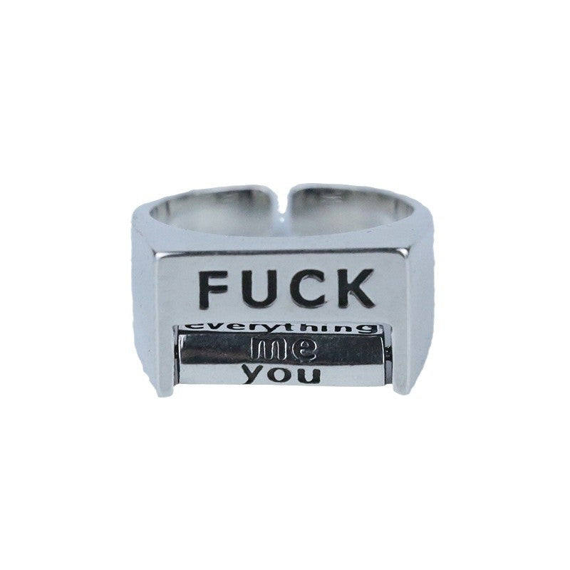 Personalized Rotatable Adjustable Letter Ring