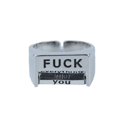 Personalized Rotatable Adjustable Letter Ring