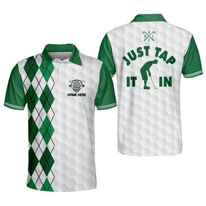 Personalized skull-patterned golf shirt