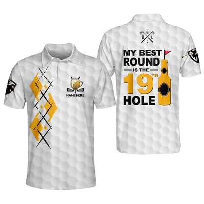 Personalized skull-patterned golf shirt