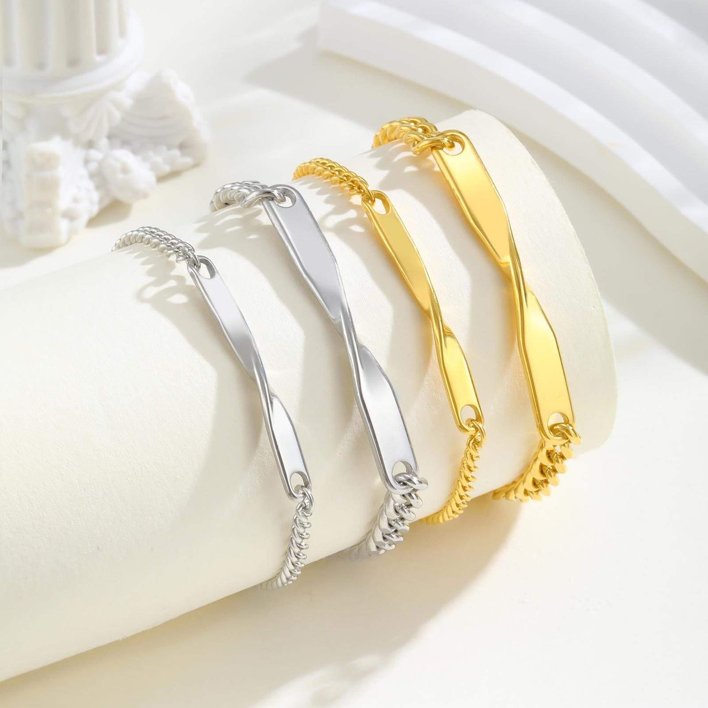 Personalized Stainless Steel Infinity Love Name Bracelet
