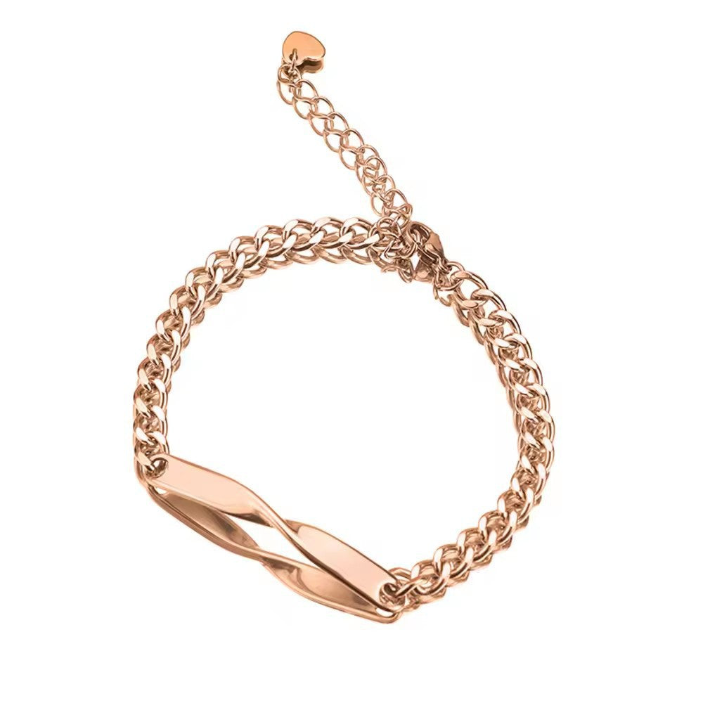 Personalized Stainless Steel Infinity Love Name Bracelet