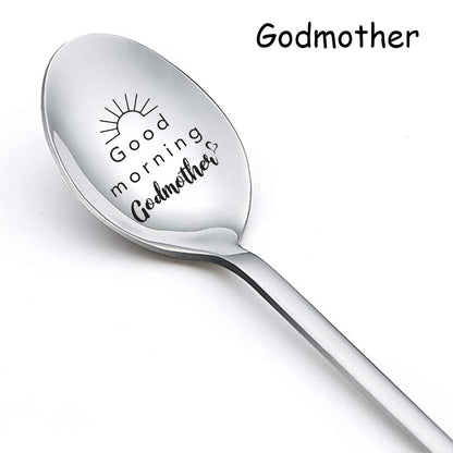 Personalized Stainless Steel Long Handle Spoon with Laser Engraving