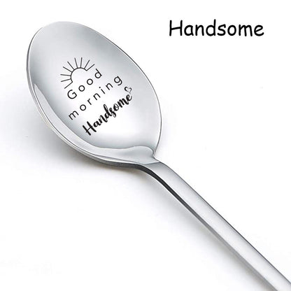 Personalized Stainless Steel Long Handle Spoon with Laser Engraving