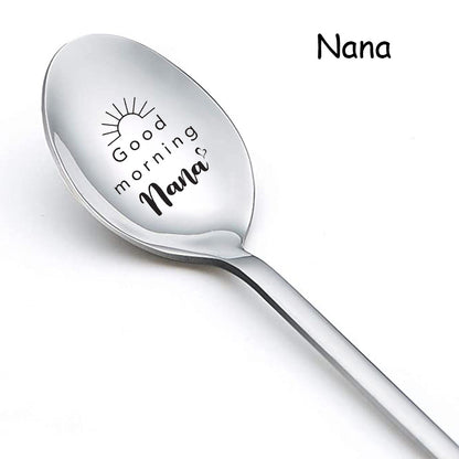 Personalized Stainless Steel Long Handle Spoon with Laser Engraving