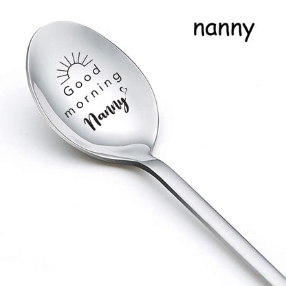 Personalized Stainless Steel Long Handle Spoon with Laser Engraving