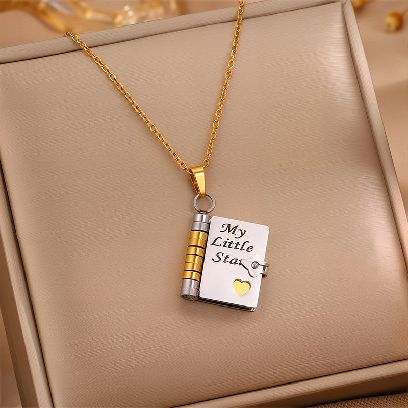 Personalized Titanium Steel Love Letter Pendant Necklace