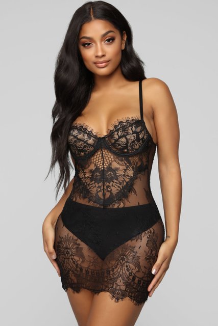Perspective lace halter dress