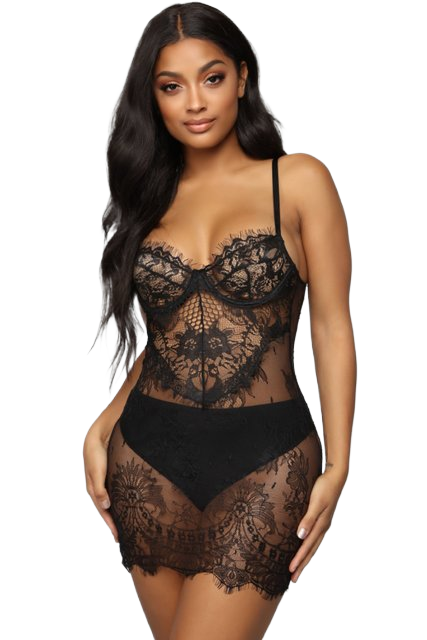 Perspective lace halter dress