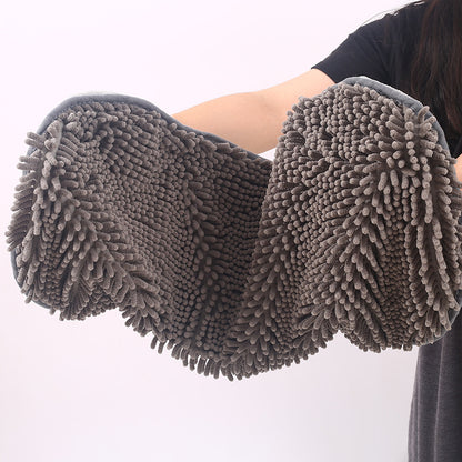 Pet absorbent towel Chenille pocket towel