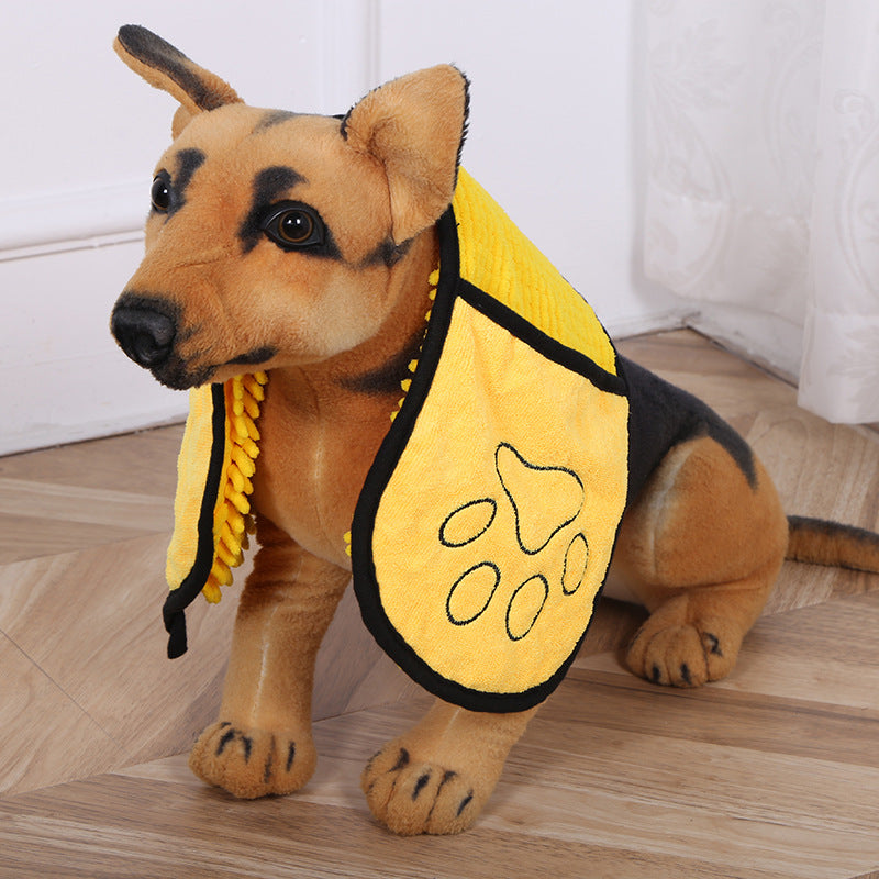 Pet absorbent towel Chenille pocket towel