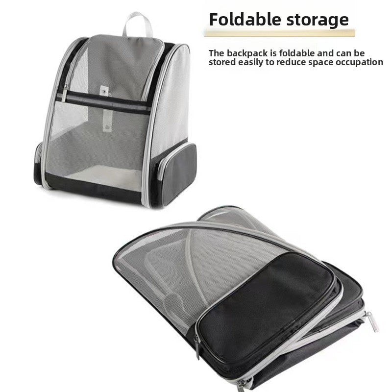 Pet Backpack with Mesh Panel