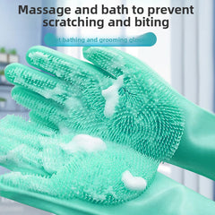 Thickened blue glove
