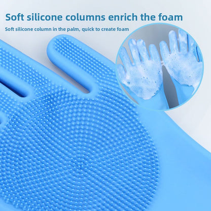 Pet bathing gloves