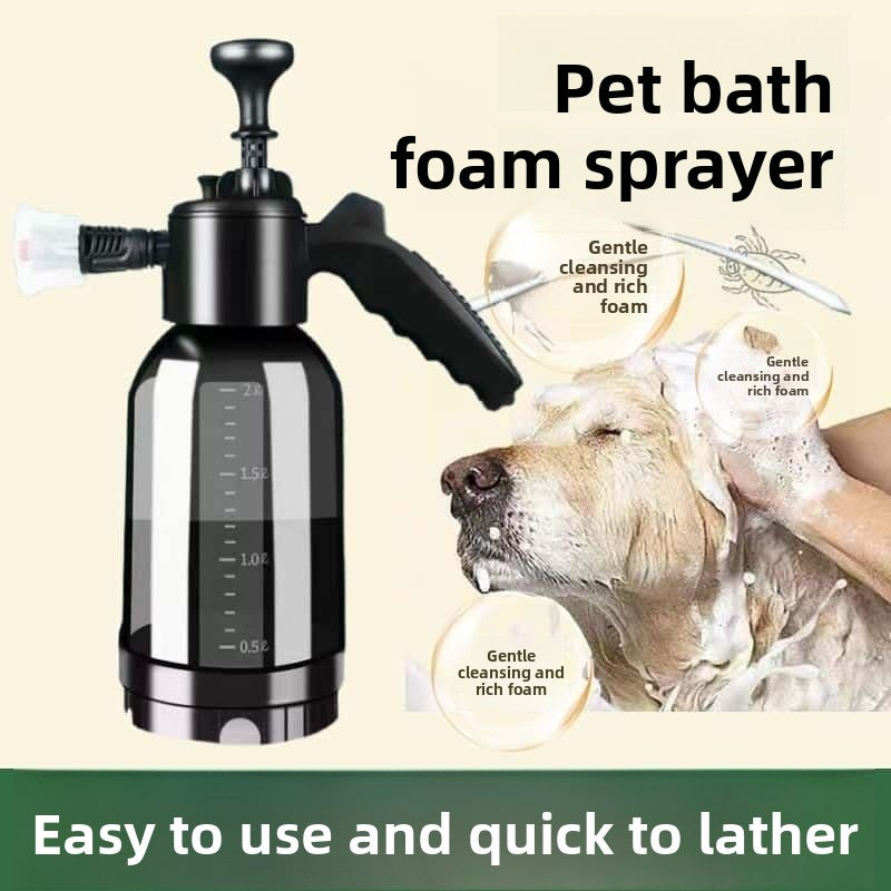 Pet bathing spray bottle