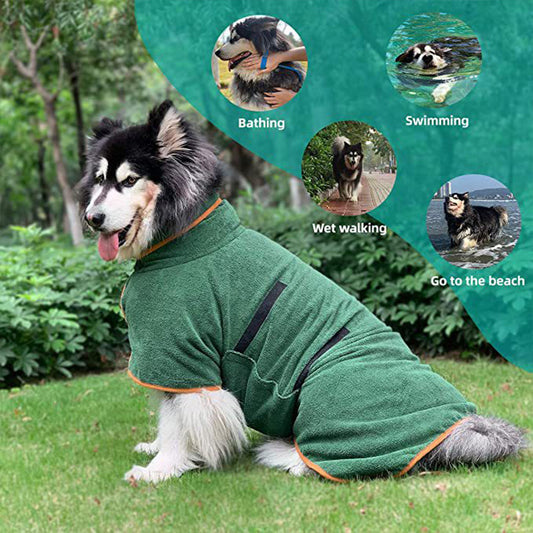 Pet bathrobe