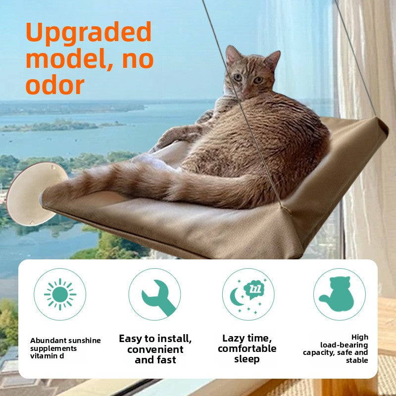 Pet bed suction cup hanging system