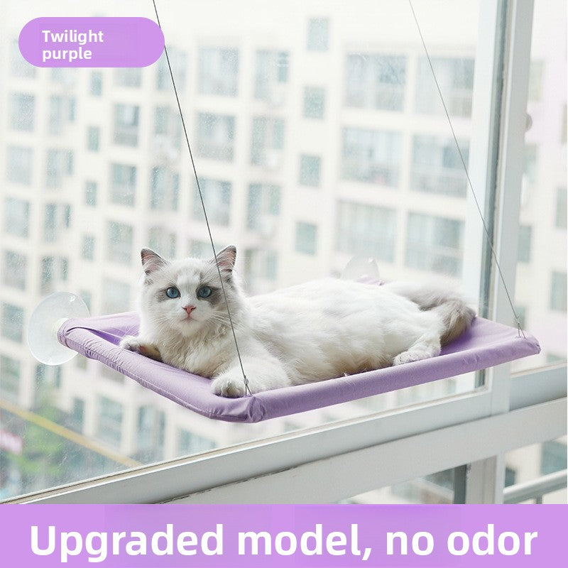 Pet bed suction cup hanging system