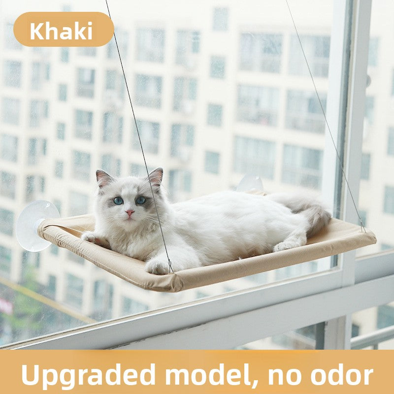 Pet bed suction cup hanging system
